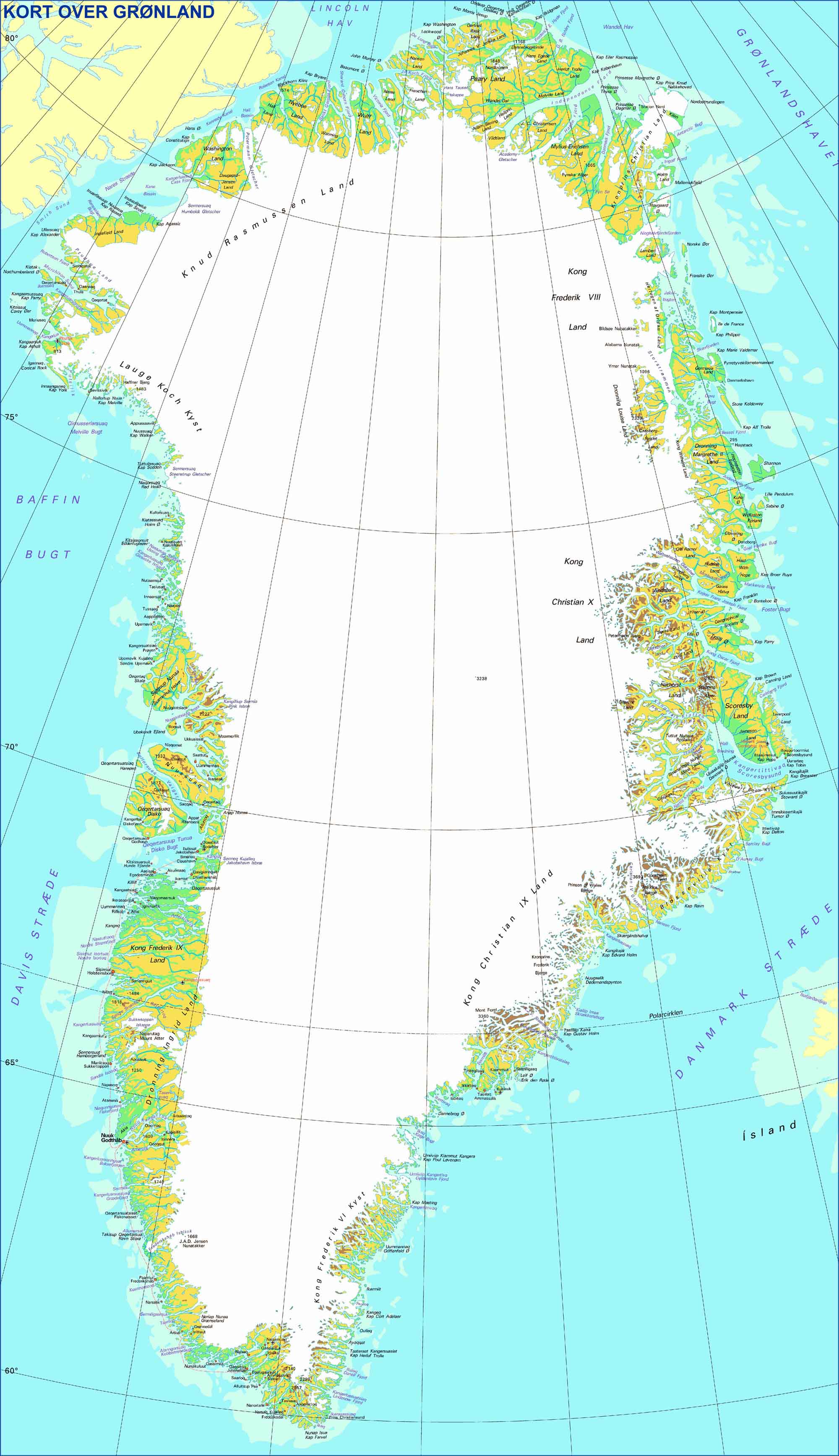 Karte Grönland